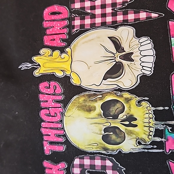 Skull Tote Bag Halloween Goth Reusable Cotton Canvas Purse - Picture 14 of 17